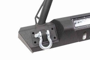 Jeep Wrangler Unlimited JKU Front Winch Bumper - Fishbone Offroad - Stubby with Tube Guard - Black Textured Powder Coat - `07-`18